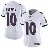Women's Baltimore Ravens #10 DeAndre Hopkins White 2025 Vapor Jersey Dzhi,baseball caps,new era cap wholesale,wholesale hats